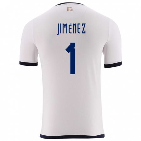 Kandiny Herren Ecuador Tony Jimenez #1 Weiß Auswärtstrikot Trikot 24-26 T-Shirt