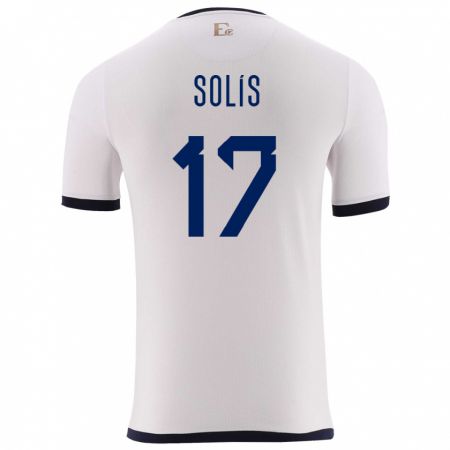 Kandiny Herren Ecuador Mathias Solis #17 Weiß Auswärtstrikot Trikot 24-26 T-Shirt