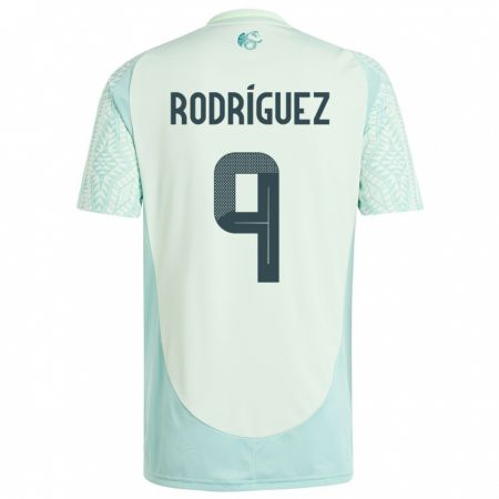 Kandiny Herren Mexiko Carlos Rodriguez #9 Leinengrün Auswärtstrikot Trikot 24-26 T-Shirt