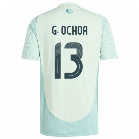 Kandiny Herren Mexiko Guillermo Ochoa #13 Leinengrün Auswärtstrikot Trikot 24-26 T-Shirt