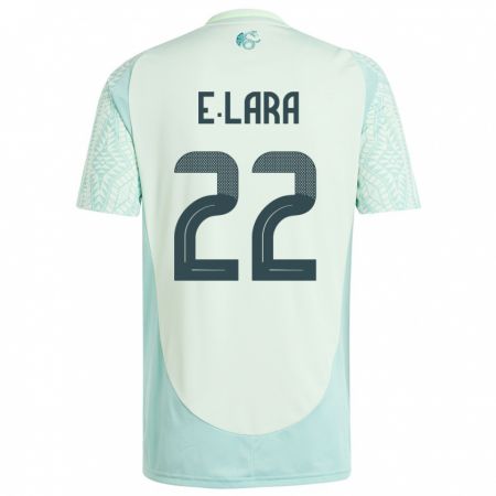 Kandiny Herren Mexiko Emilio Lara #22 Leinengrün Auswärtstrikot Trikot 24-26 T-Shirt