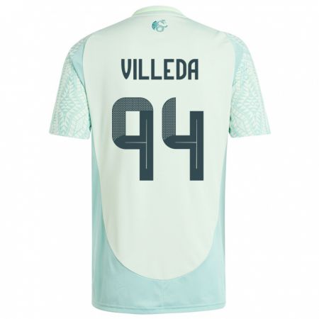 Kandiny Herren Mexiko Melany Villeda #94 Leinengrün Auswärtstrikot Trikot 24-26 T-Shirt