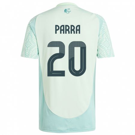 Kandiny Herren Mexiko Rodrigo Parra #20 Leinengrün Auswärtstrikot Trikot 24-26 T-Shirt