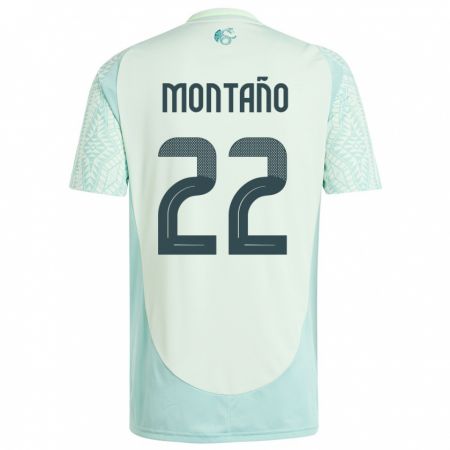 Kandiny Herren Mexiko Andres Montano #22 Leinengrün Auswärtstrikot Trikot 24-26 T-Shirt