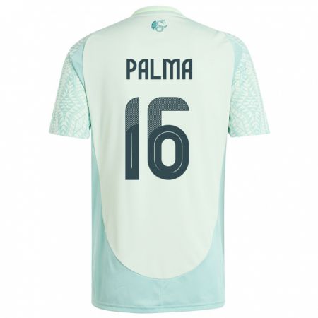Kandiny Herren Mexiko Rafael Palma #16 Leinengrün Auswärtstrikot Trikot 24-26 T-Shirt