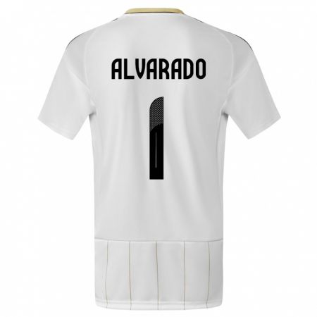 Kandiny Herren Costa Rica Esteban Alvarado #1 Weiß Auswärtstrikot Trikot 24-26 T-Shirt
