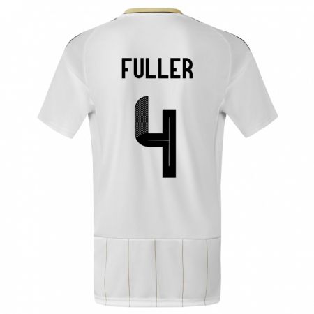 Kandiny Herren Costa Rica Keysher Fuller #4 Weiß Auswärtstrikot Trikot 24-26 T-Shirt