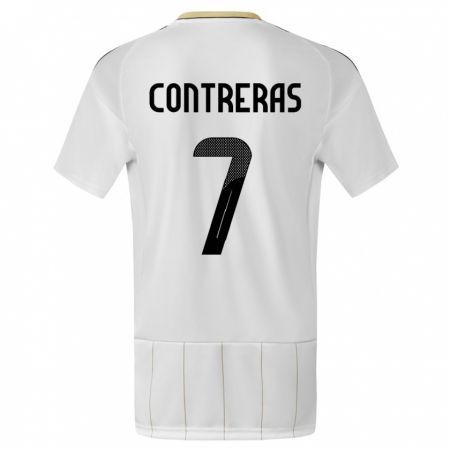 Kandiny Herren Costa Rica Anthony Contreras #7 Weiß Auswärtstrikot Trikot 24-26 T-Shirt