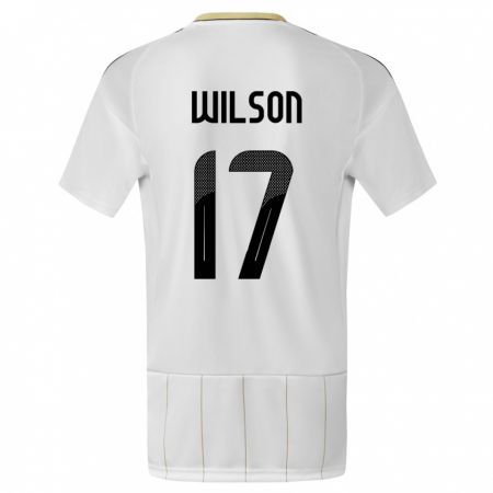 Kandiny Herren Costa Rica Roan Wilson #17 Weiß Auswärtstrikot Trikot 24-26 T-Shirt