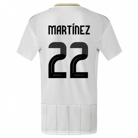 Kandiny Herren Costa Rica Carlos Martinez #22 Weiß Auswärtstrikot Trikot 24-26 T-Shirt