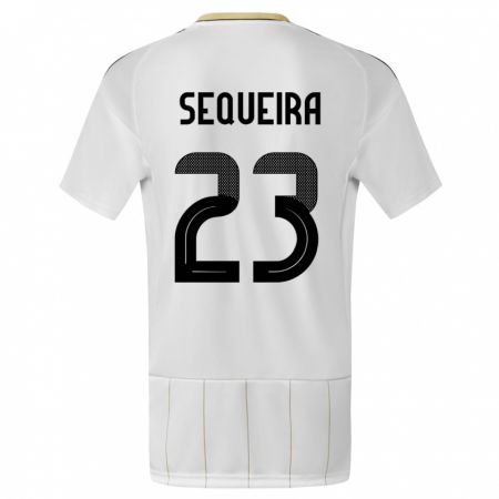 Kandiny Herren Costa Rica Patrick Sequeira #23 Weiß Auswärtstrikot Trikot 24-26 T-Shirt