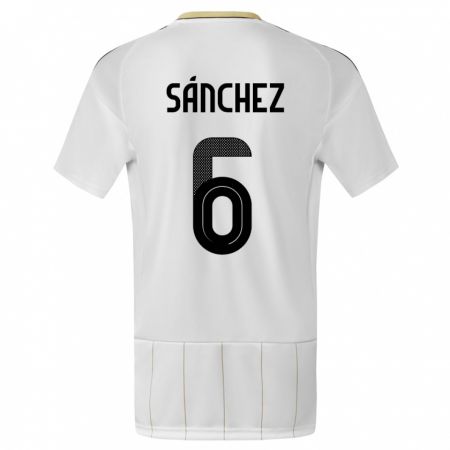 Kandiny Herren Costa Rica Carol Sanchez #6 Weiß Auswärtstrikot Trikot 24-26 T-Shirt
