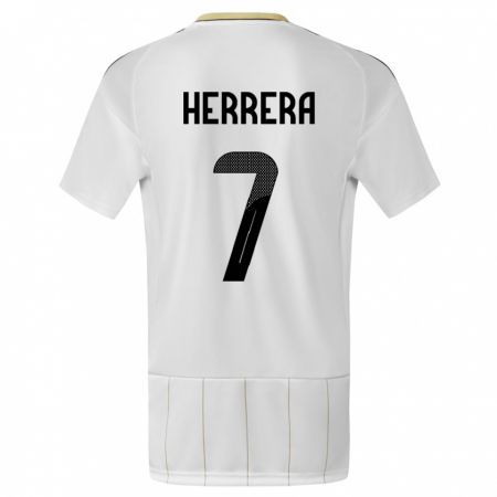 Kandiny Herren Costa Rica Melissa Herrera #7 Weiß Auswärtstrikot Trikot 24-26 T-Shirt