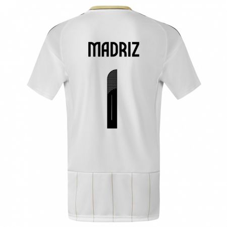 Kandiny Herren Costa Rica Abraham Madriz #1 Weiß Auswärtstrikot Trikot 24-26 T-Shirt