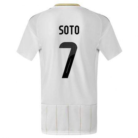 Kandiny Herren Costa Rica Andrey Soto #7 Weiß Auswärtstrikot Trikot 24-26 T-Shirt