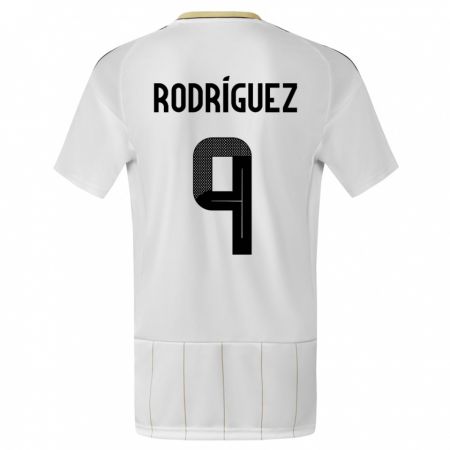 Kandiny Herren Costa Rica Doryan Rodriguez #9 Weiß Auswärtstrikot Trikot 24-26 T-Shirt