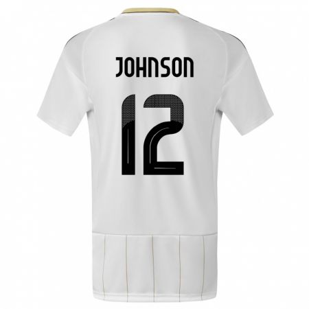 Kandiny Herren Costa Rica Shawn Johnson #12 Weiß Auswärtstrikot Trikot 24-26 T-Shirt