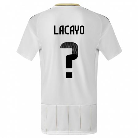 Kandiny Herren Costa Rica Marcelo Lacayo #0 Weiß Auswärtstrikot Trikot 24-26 T-Shirt