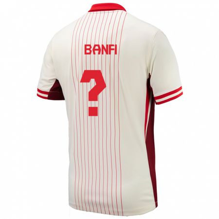 Kandiny Herren Kanada Samuel Banfi #0 Weiß Auswärtstrikot Trikot 24-26 T-Shirt