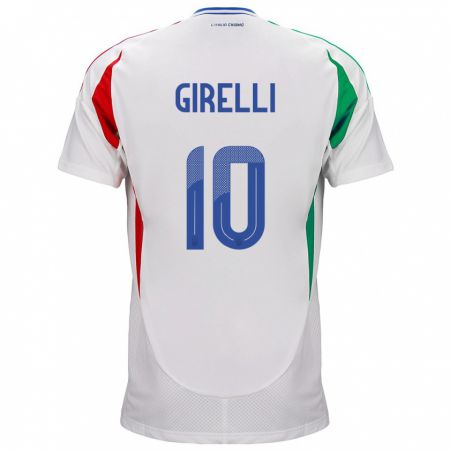 Kandiny Herren Italien Cristiana Girelli #10 Weiß Auswärtstrikot Trikot 24-26 T-Shirt