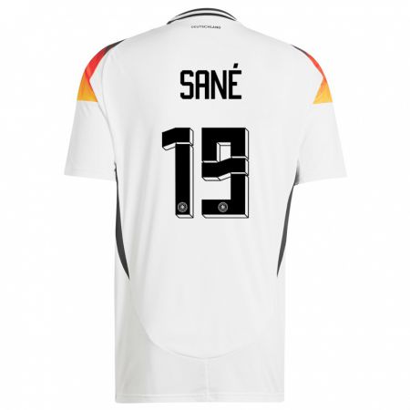 Kandiny Damen Deutschland Leroy Sane #19 Weiß Heimtrikot Trikot 24-26 T-Shirt