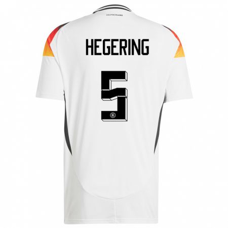 Kandiny Damen Deutschland Marina Hegering #5 Weiß Heimtrikot Trikot 24-26 T-Shirt
