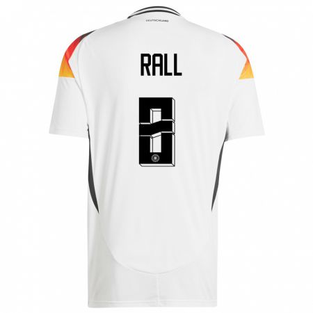 Kandiny Damen Deutschland Maximiliane Rall #8 Weiß Heimtrikot Trikot 24-26 T-Shirt