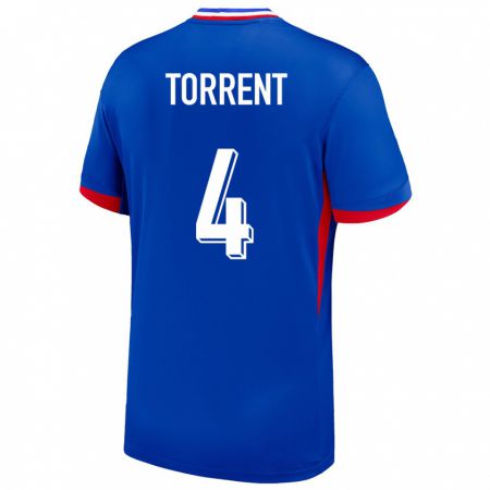Kandiny Damen Frankreich Marion Torrent #4 Blau Heimtrikot Trikot 24-26 T-Shirt