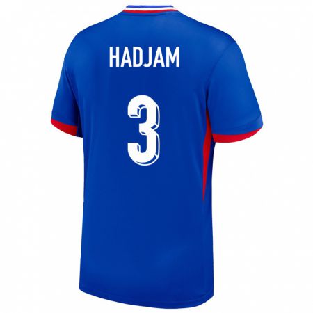 Kandiny Damen Frankreich Jaouen Hadjam #3 Blau Heimtrikot Trikot 24-26 T-Shirt