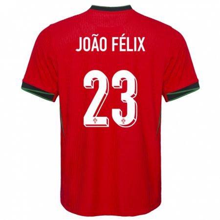 Kandiny Damen Portugal Joao Felix #23 Rot Heimtrikot Trikot 24-26 T-Shirt