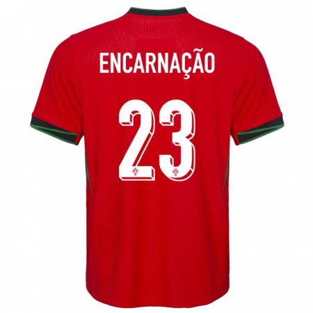 Kandiny Damen Portugal Telma Encarnacao #23 Rot Heimtrikot Trikot 24-26 T-Shirt