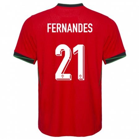 Kandiny Damen Portugal Mateus Fernandes #21 Rot Heimtrikot Trikot 24-26 T-Shirt