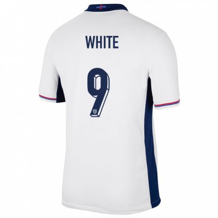 Kandiny Damen England Ellen White #9 Weiß Heimtrikot Trikot 24-26 T-Shirt