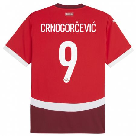 Kandiny Damen Schweiz Ana Maria Crnogorcevic #9 Rot Heimtrikot Trikot 24-26 T-Shirt