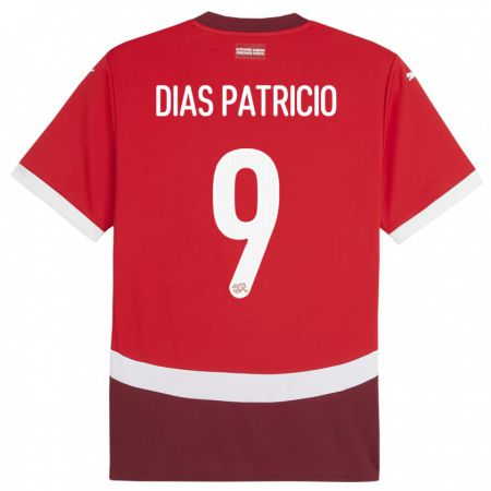 Kandiny Damen Schweiz Alexandre Dias Patricio #9 Rot Heimtrikot Trikot 24-26 T-Shirt