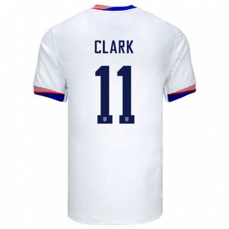 Kandiny Damen Vereinigte Staaten Caden Clark #11 Weiß Heimtrikot Trikot 24-26 T-Shirt
