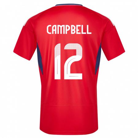Kandiny Damen Costa Rica Joel Campbell #12 Rot Heimtrikot Trikot 24-26 T-Shirt