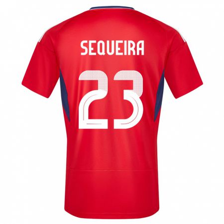 Kandiny Damen Costa Rica Patrick Sequeira #23 Rot Heimtrikot Trikot 24-26 T-Shirt