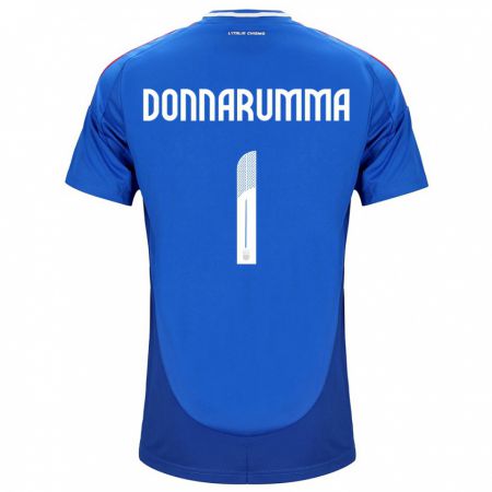 Kandiny Damen Italien Gianluigi Donnarumma #1 Blau Heimtrikot Trikot 24-26 T-Shirt