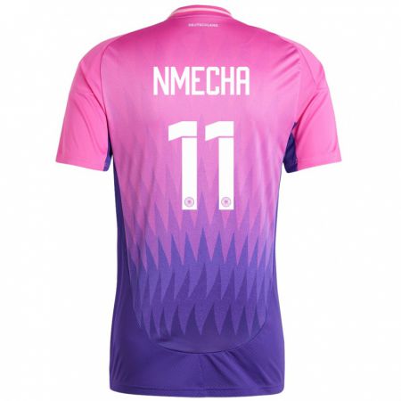 Kandiny Damen Deutschland Lukas Nmecha #11 Pink Lila Auswärtstrikot Trikot 24-26 T-Shirt