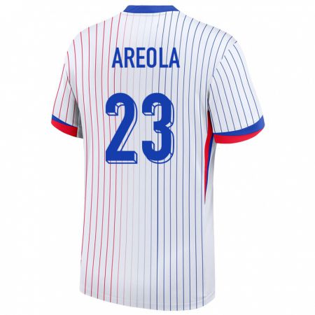 Kandiny Damen Frankreich Alphonse Areola #23 Weiß Auswärtstrikot Trikot 24-26 T-Shirt