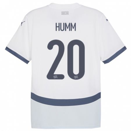 Kandiny Damen Schweiz Fabienne Humm #20 Weiß Auswärtstrikot Trikot 24-26 T-Shirt