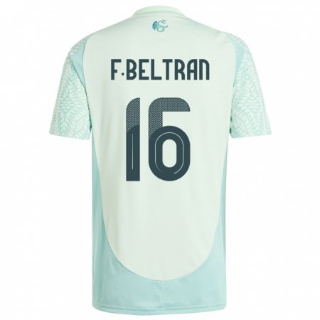 Kandiny Damen Mexiko Fernando Beltran #16 Leinengrün Auswärtstrikot Trikot 24-26 T-Shirt