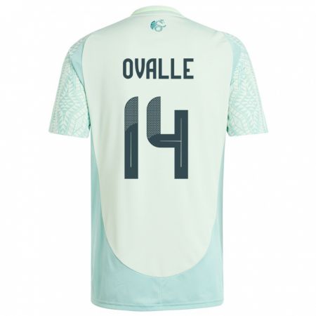 Kandiny Damen Mexiko Jacqueline Ovalle #14 Leinengrün Auswärtstrikot Trikot 24-26 T-Shirt