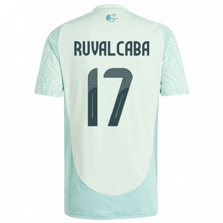 Kandiny Damen Mexiko Jorge Ruvalcaba #17 Leinengrün Auswärtstrikot Trikot 24-26 T-Shirt