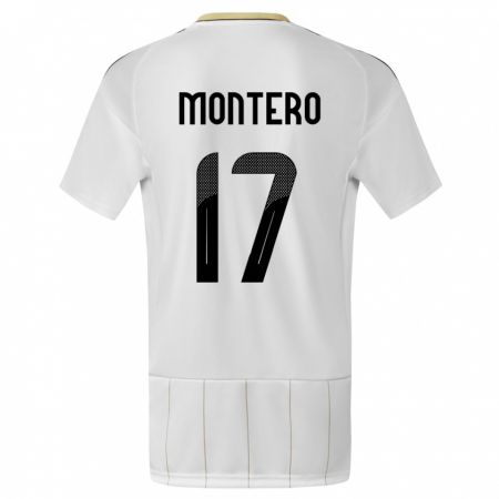 Kandiny Damen Costa Rica Michelle Montero #17 Weiß Auswärtstrikot Trikot 24-26 T-Shirt