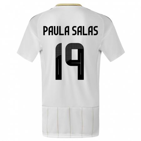 Kandiny Damen Costa Rica Maria Paula Salas #19 Weiß Auswärtstrikot Trikot 24-26 T-Shirt