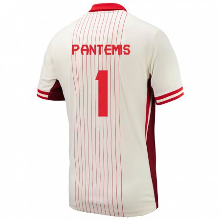 Kandiny Damen Kanada James Pantemis #1 Weiß Auswärtstrikot Trikot 24-26 T-Shirt