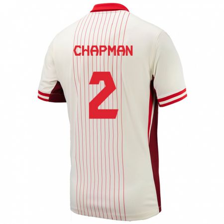 Kandiny Damen Kanada Allysha Chapman #2 Weiß Auswärtstrikot Trikot 24-26 T-Shirt