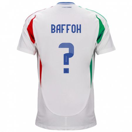 Kandiny Damen Italien Jeffrey Baffoh #0 Weiß Auswärtstrikot Trikot 24-26 T-Shirt